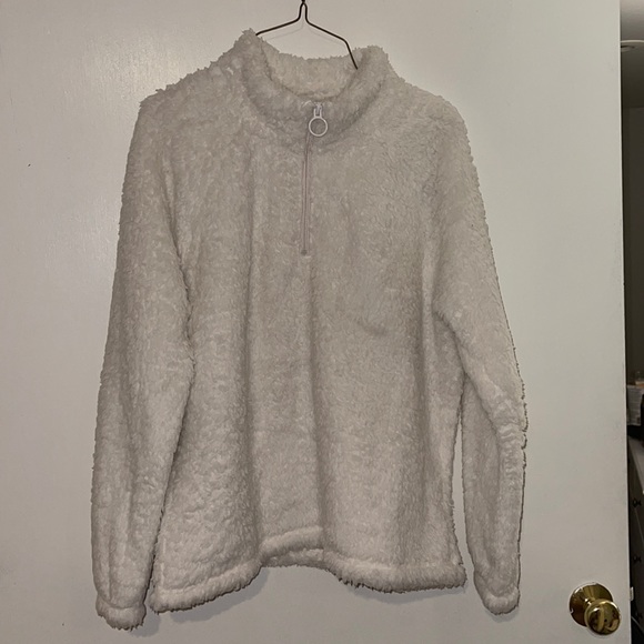 Dittos Other - Dittos white Sherpa quarter zip up